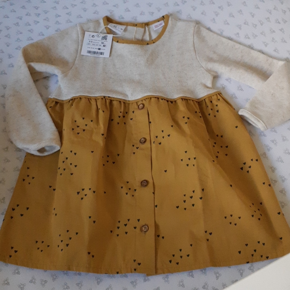 ZARA Toddler Girls 2/3 YEARS Dress NWT - Picture 1 of 1
